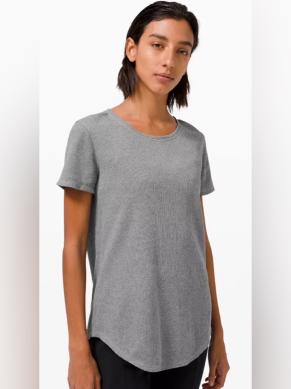 lululemon athletica Love Crew Short Sleeve T-Shirt Waffle Size 4 Gray